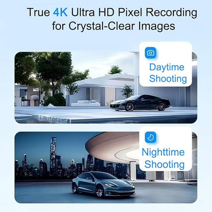HD 4K 10 Hrs Portable Video Recorder with 180° Rotatable Lens Wearable Camcorder