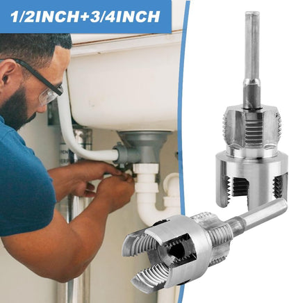 2 Pack Integrated Internal & External Pipe Threading Tool