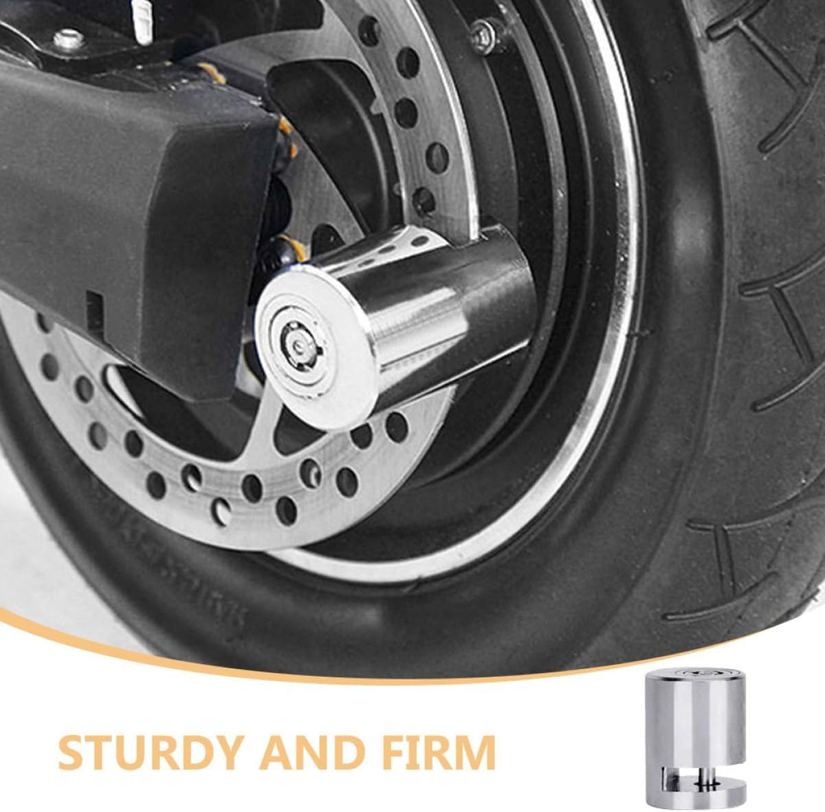 Heavy Duty Motorbike Security Wheel Disk Lock with Keys,Anti Theft Waterproof Universal for ATVs Dirt Bikes