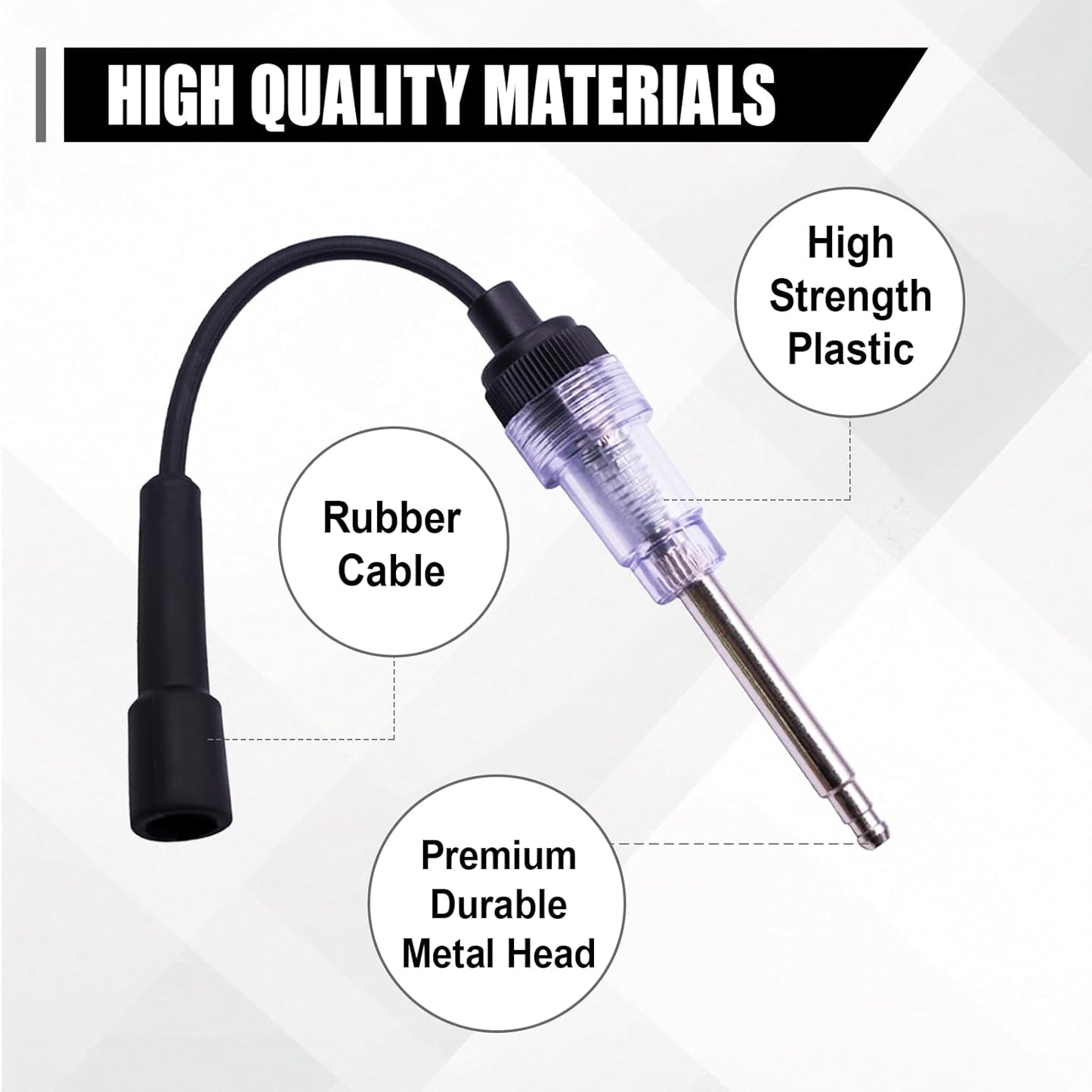 2PCS Inline Spark Plug Tester, Straight Boot Small Engine Spark Tester Tool