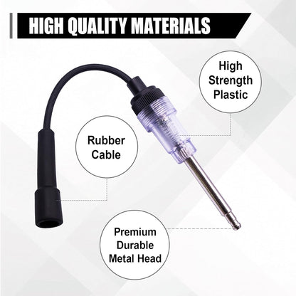2PCS Inline Spark Plug Tester, Straight Boot Small Engine Spark Tester Tool