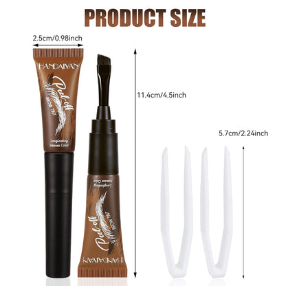 HANDAIYAN 5-Color Peel-Off Eyebrow Tint with Applicator Brush