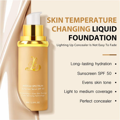 Foundation 4 in 1 - Medium Spectrum with SPF 50+, Color Changing Foundation