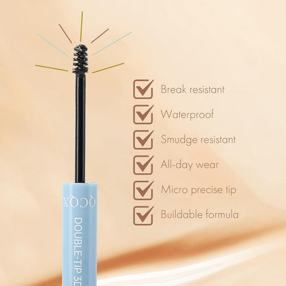 Dual-Ended 4-Tip Precision Eyebrow Pencil– Natural Waterproof Long-Lasting Smudge-Proof