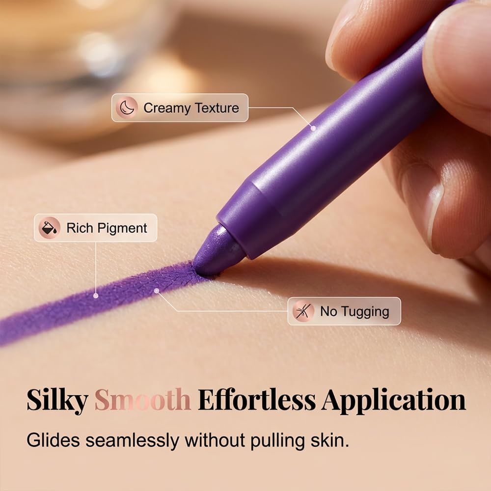 12Pcs Waterproof Colored Gel Eyeliner Pencil Set