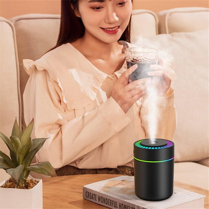 Portable Color-Changing LED Humidifier with 12-Piece Essential Oil Set