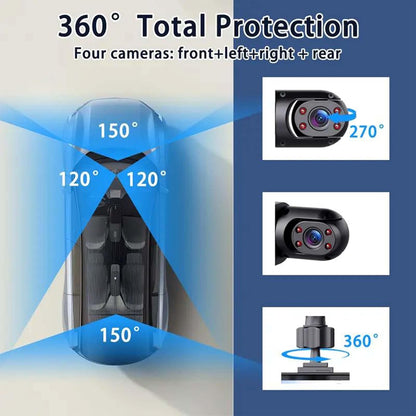 Full View Car Dashcam System - 360° 4 Channel Dash