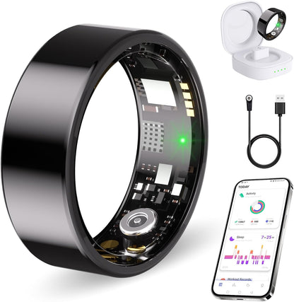 Smart Ring Fitness Tracker for Women Men without Subscription