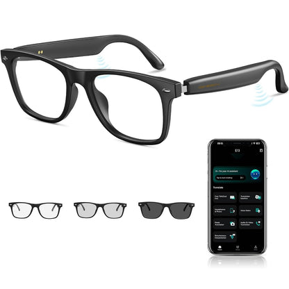 Aviator Smart Glasses, Photochromic Lens, Bluetooth Open-Ear Audio