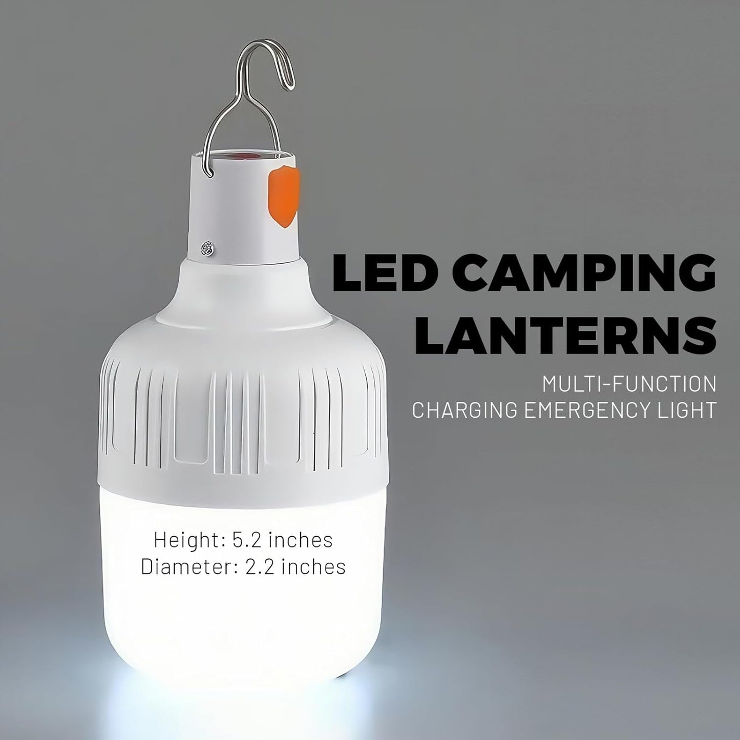 Rechargeable LED Tent Hanging Lamp Lights Bulb Waterproo for Camping, Hiking, Fishing