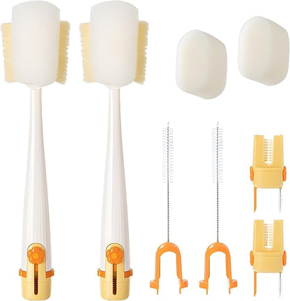 2 PCS 5-in-1 Multifunctional Bottle Cleaning Brush Set