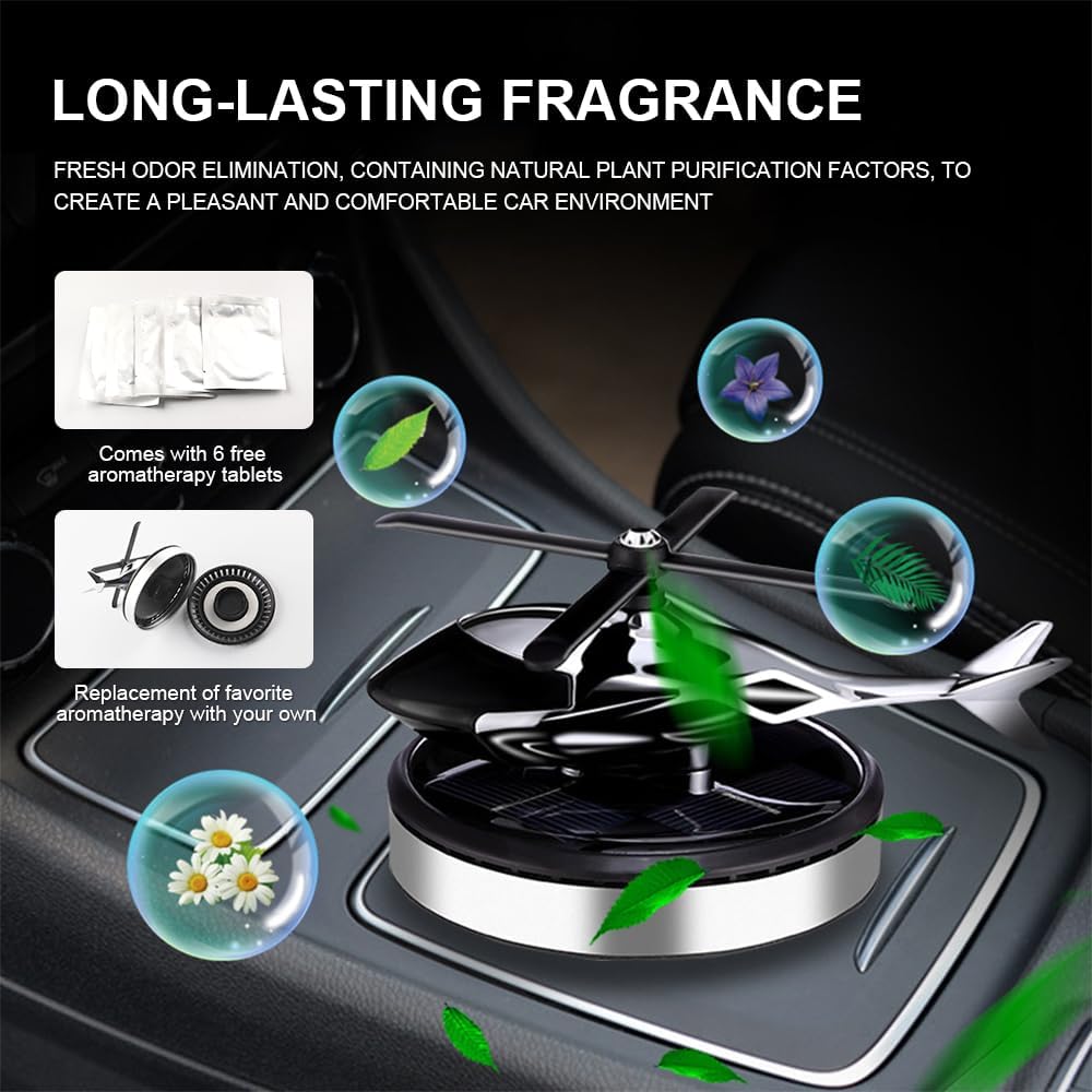 Helicopter Solar Energy Rotating Aromatherapy Aviation Al Alloy Diffuser