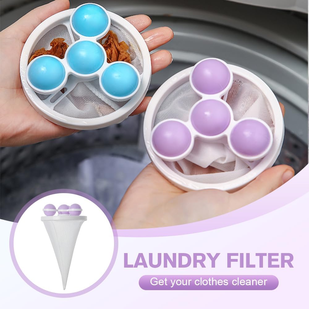 3 Pack Reusable Floating Hair Filtering Scraps Mesh Remover