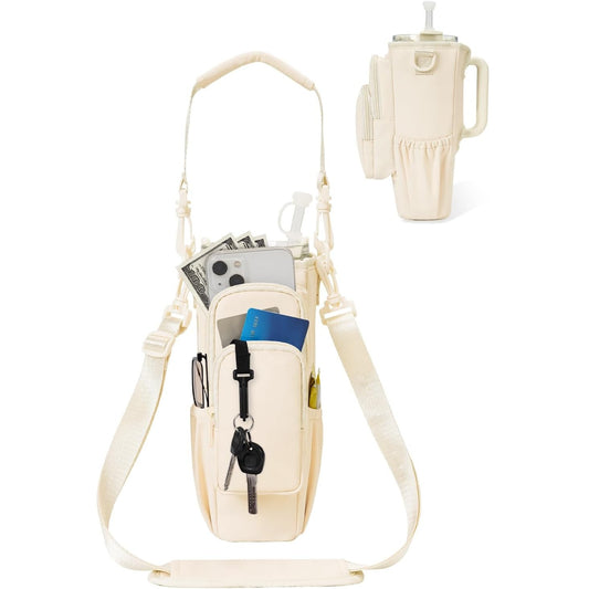 Water Bottle Carrier Bag with Handle Accessories Insulated Water Bottle Holder Pouch