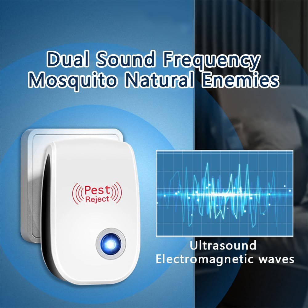 6 Pack Ultrasonic Plug in Pest Reject Indoor for Spiders, Mices, Mosquitoes, Roaches