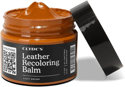 Color Restore & Scratch Repair Balm for Faded Leather Furniture, Car Seats, Sofa & Vinyl