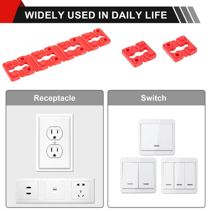 100Pcs Plastic Outlet Spacer Not Pressure Insulation Pad Set