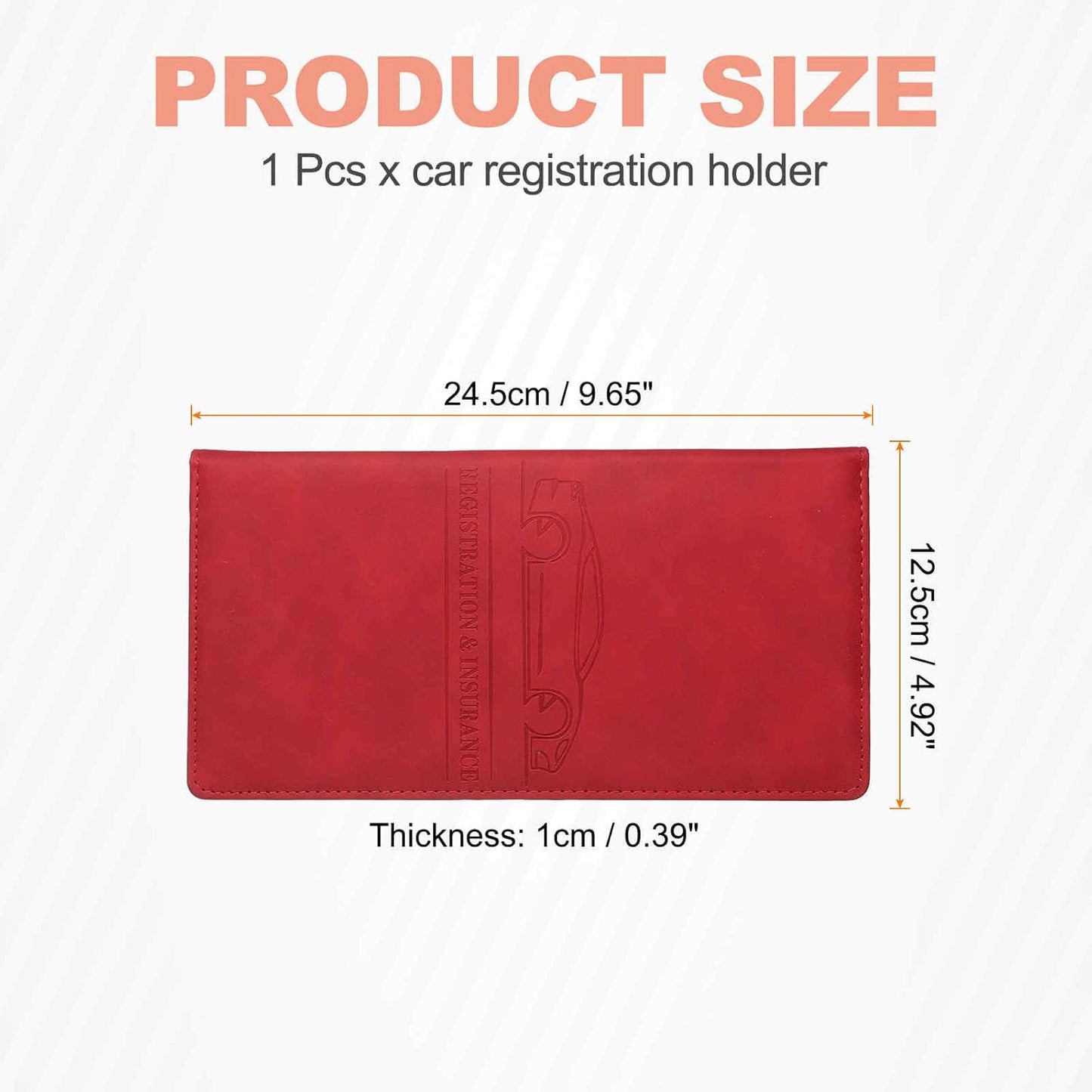 Leather Car Registration and Insurance Holder Glove Box Organizer