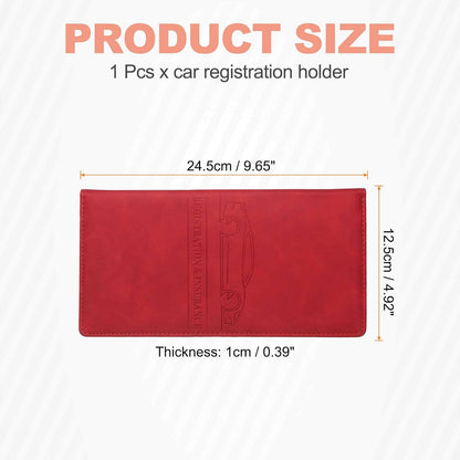 Leather Car Registration and Insurance Holder Glove Box Organizer
