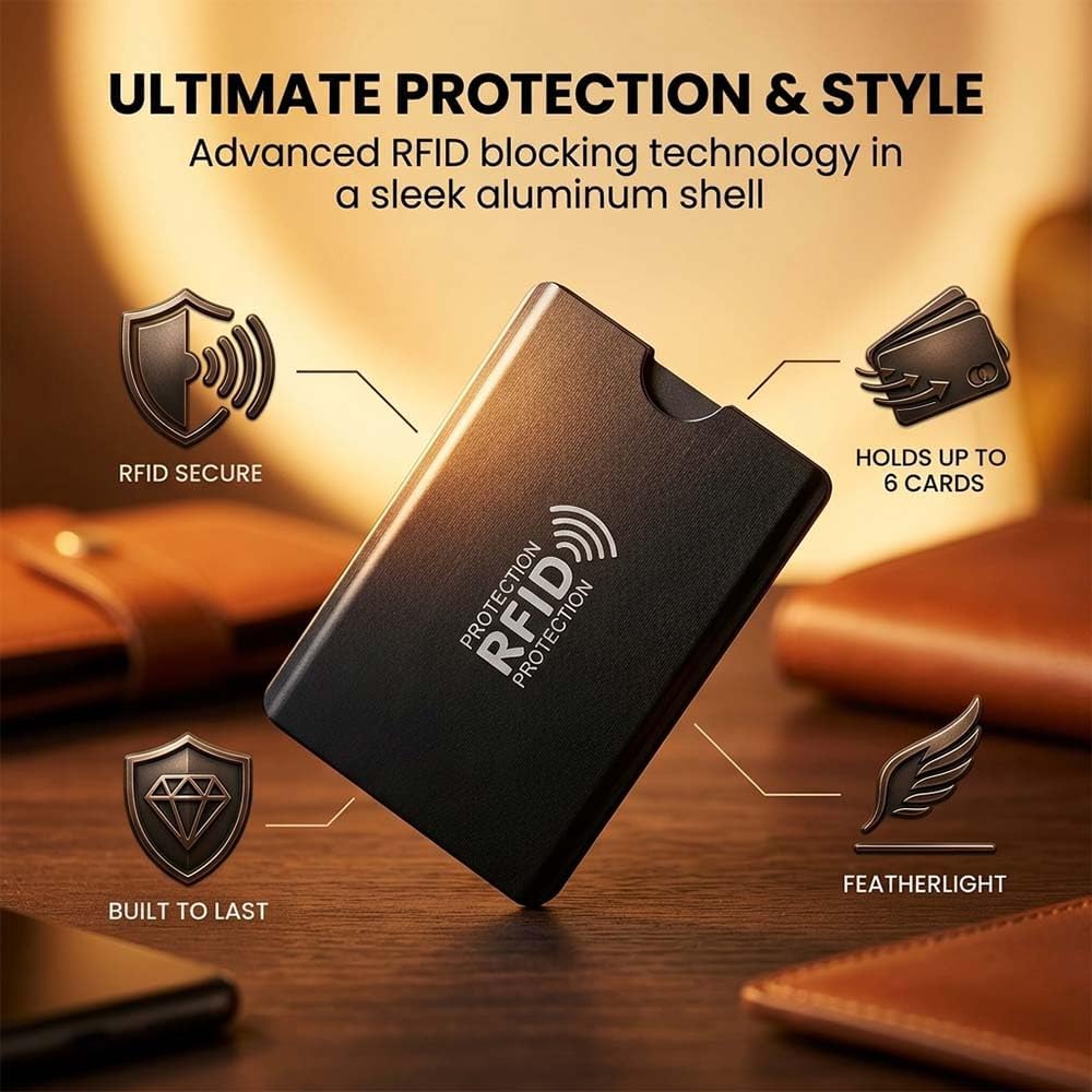 8 Pack Anti-Skimming, Aluminum Foil Credit Card Protector