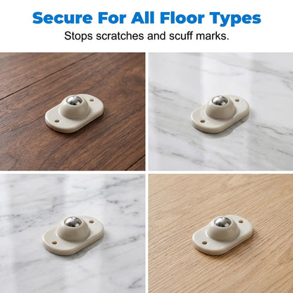 8 Counts 360° Swivel Universal Self Adhesive Caster Wheels for Kitchen Appliances, Coffee Makers, Storage Boxes