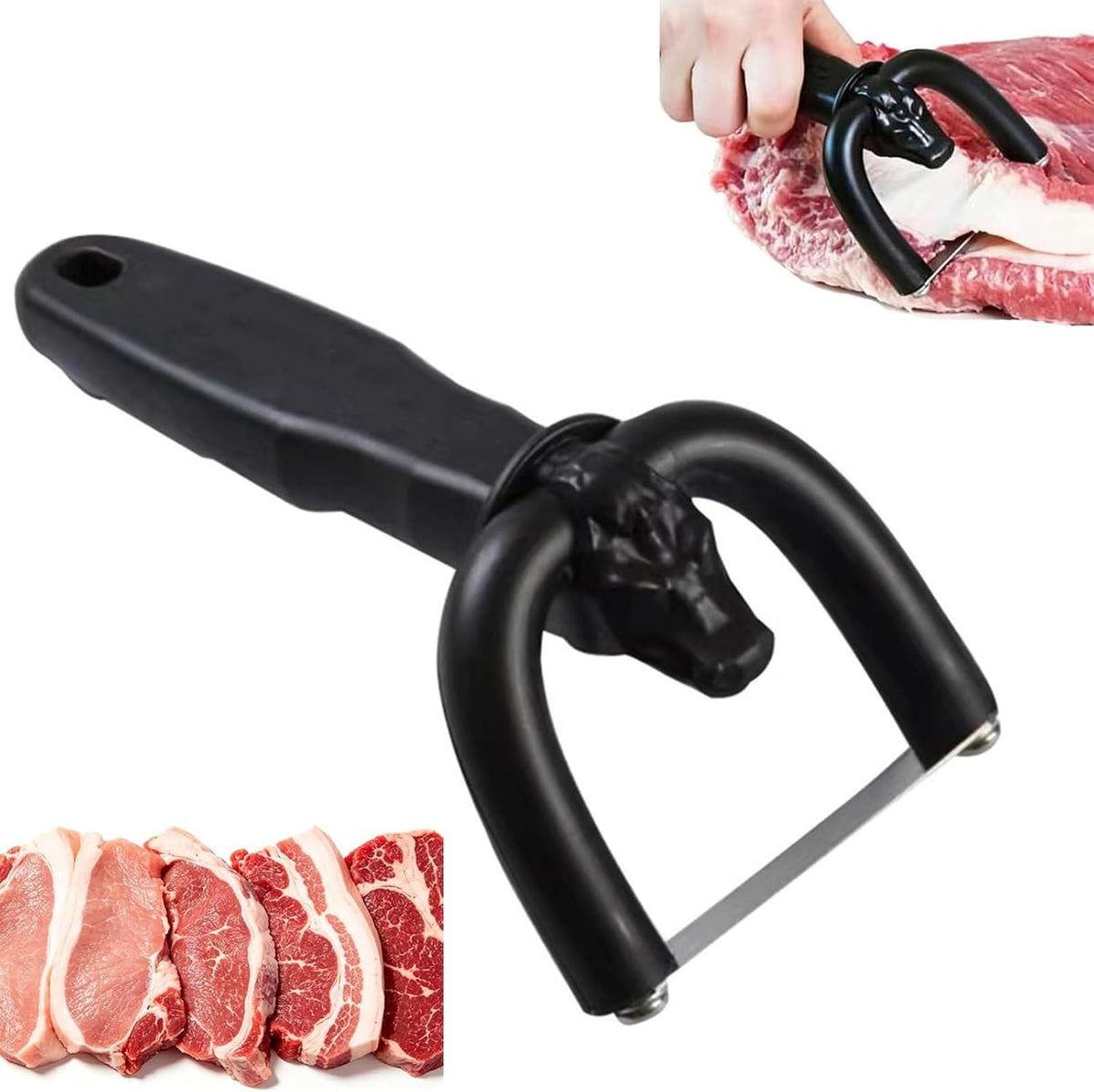 Hand‑Held Meat Fat Trimming Tool, Household Beef & Pork Fat Remover Slicer