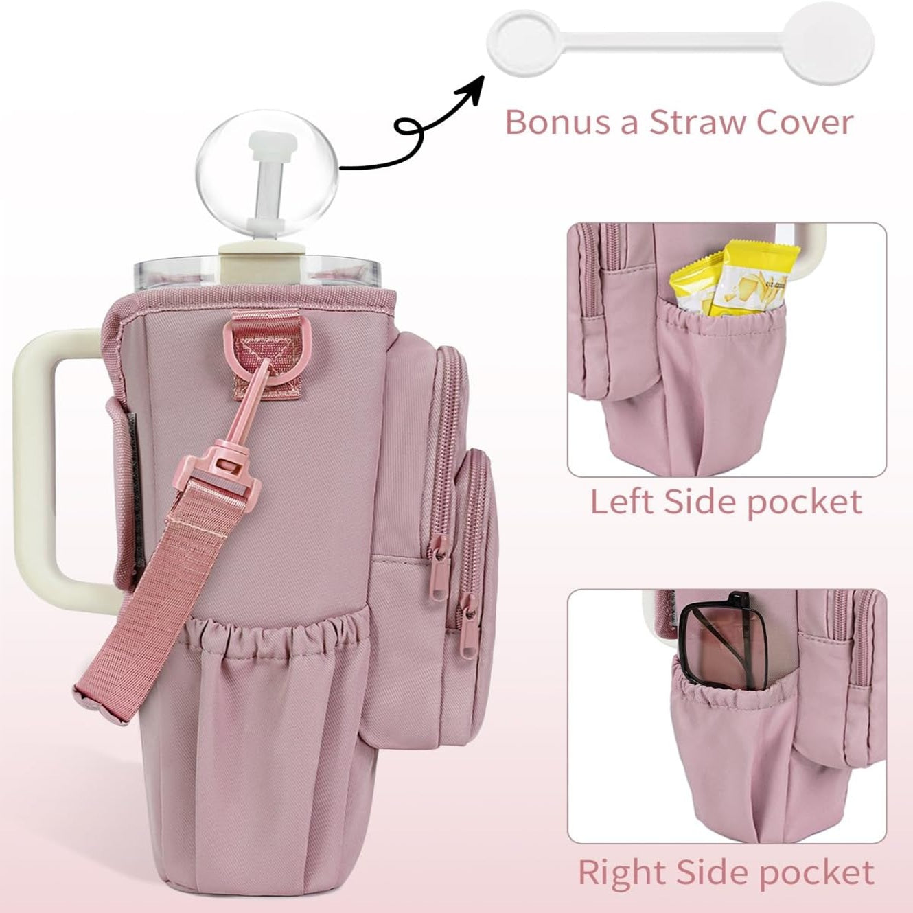 Water Bottle Carrier Bag with Handle Accessories Insulated Water Bottle Holder Pouch