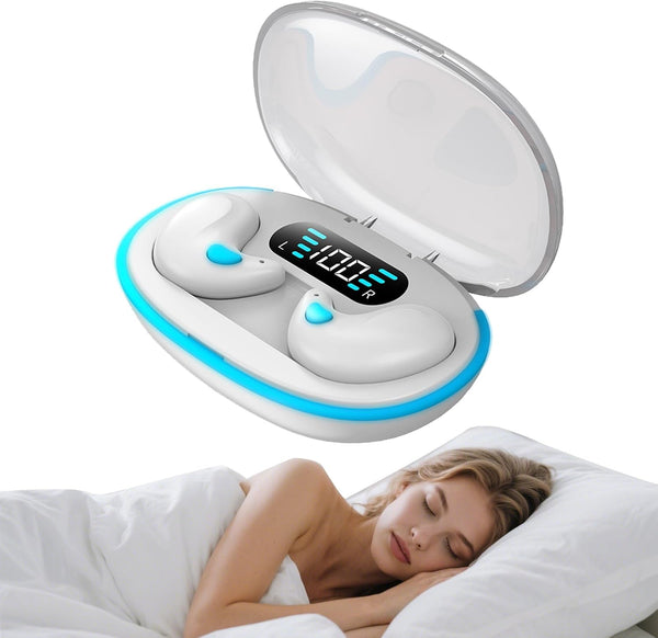 Wireless Sleeping Waterproof Noise Cancelling Flat Earphones