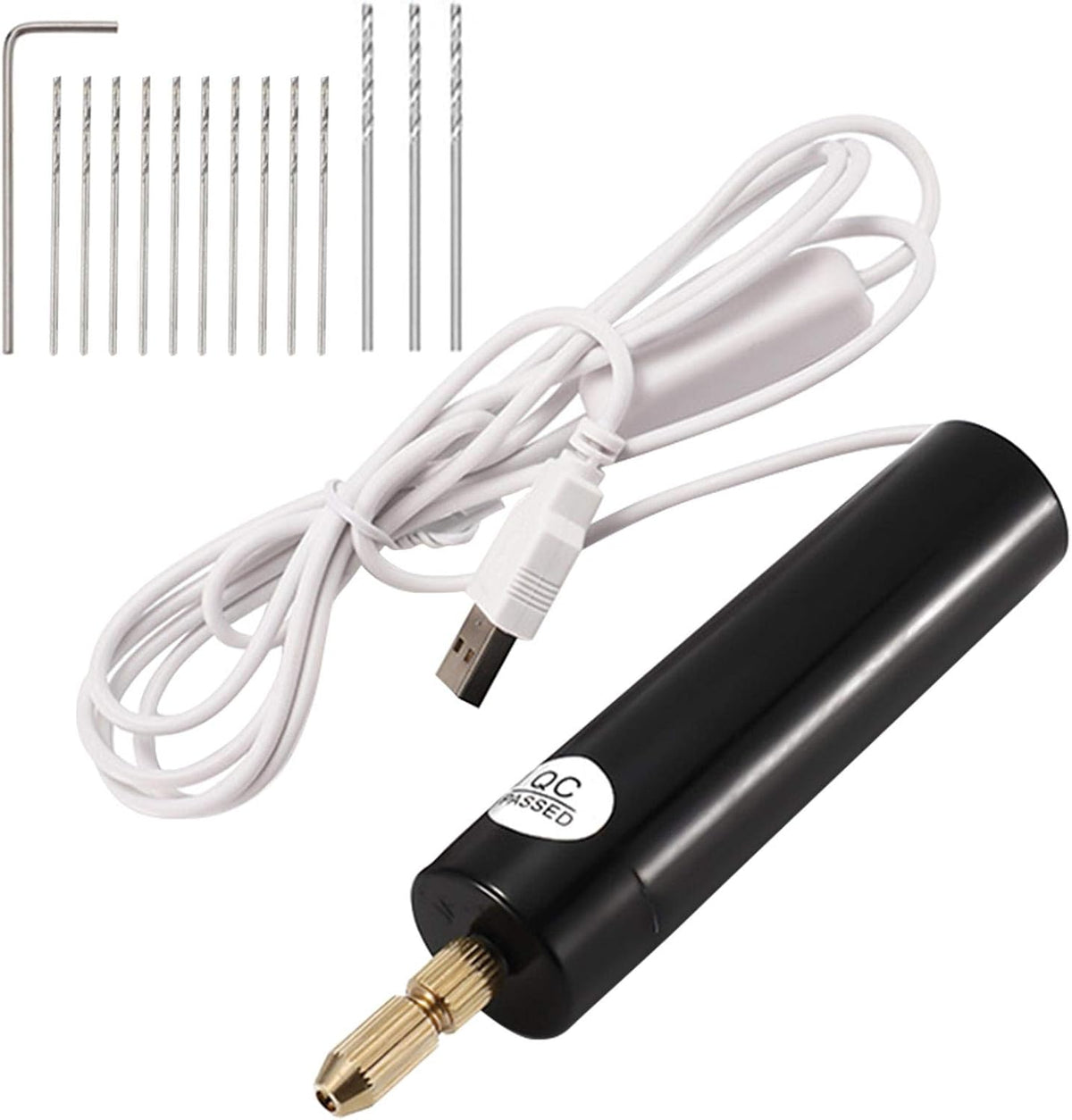 0.7-1.2Mm Micro-Electric Hand Drill Set for Resin,Electric Drill for Jewelry Making Electrical Pin Vise Kit