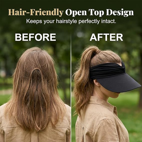 Women's UPF 50+ UV Protection Sun Visor Hat