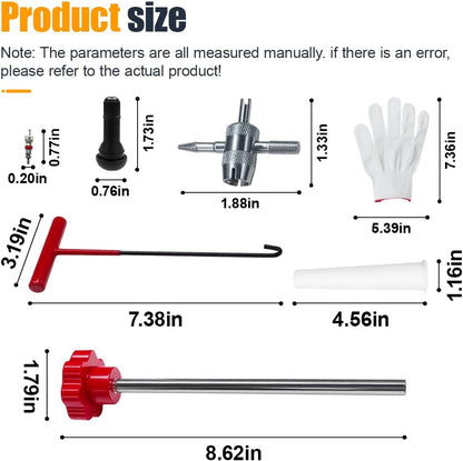 14-Piece Quick Change Tire Valve Stem Tool Kit for Car Truck ATV Motorcycle