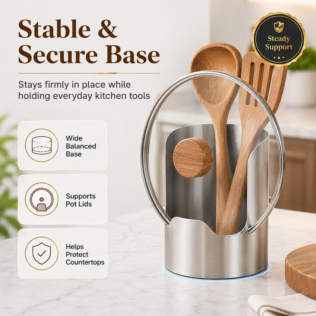 2 PCS Stainless Steel Multi-functional Kitchen Utensil Holder