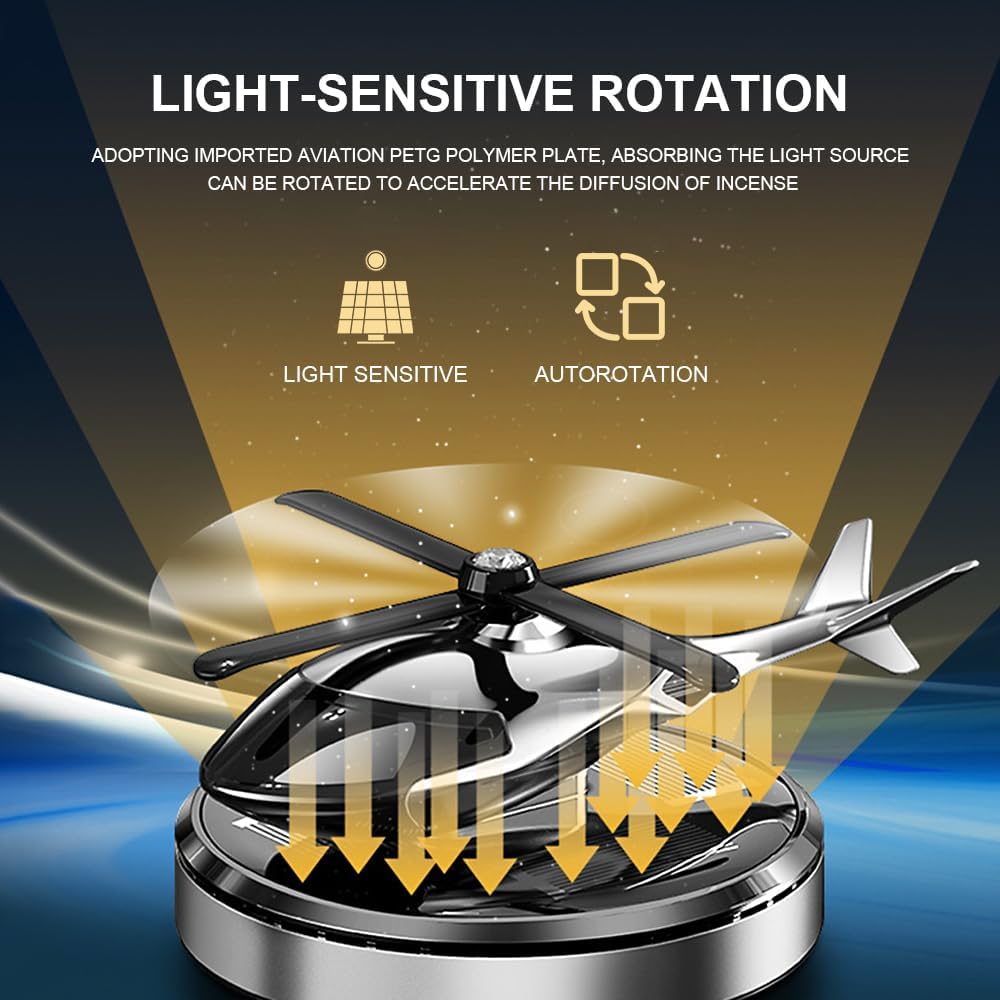 Helicopter Solar Energy Rotating Aromatherapy Aviation Al Alloy Diffuser