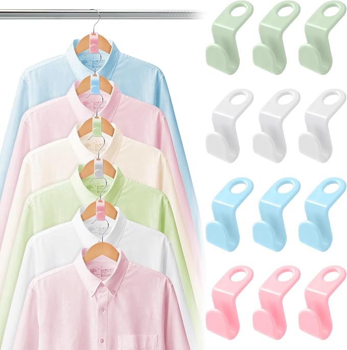 50PCS Clothes Hook Hanger Space Saving Closet Organizer