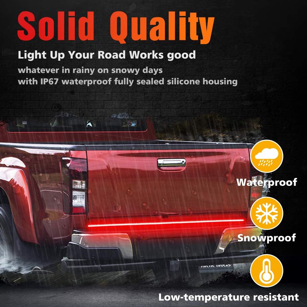 Truck Tailgate Bar 60" Triple Row 504 3-Color LED Strip