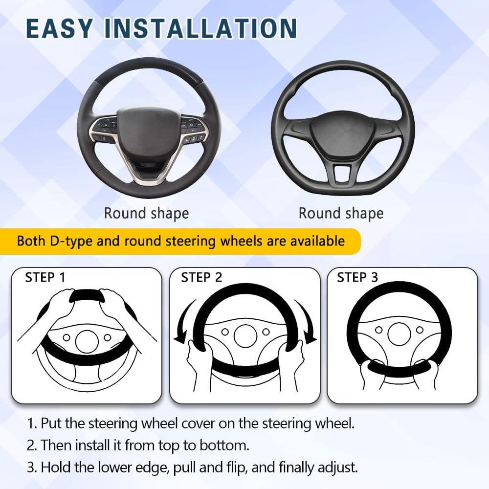 Universal Non-Slip Silicone Soft Car Steering Wheel Cover