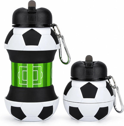 500ML Portable Soccer Ball Foldup Water Bottle