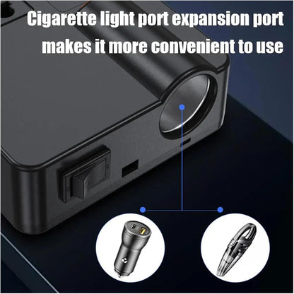 Portable Car Power Inverter 12V/24V to 220V with Digital Display