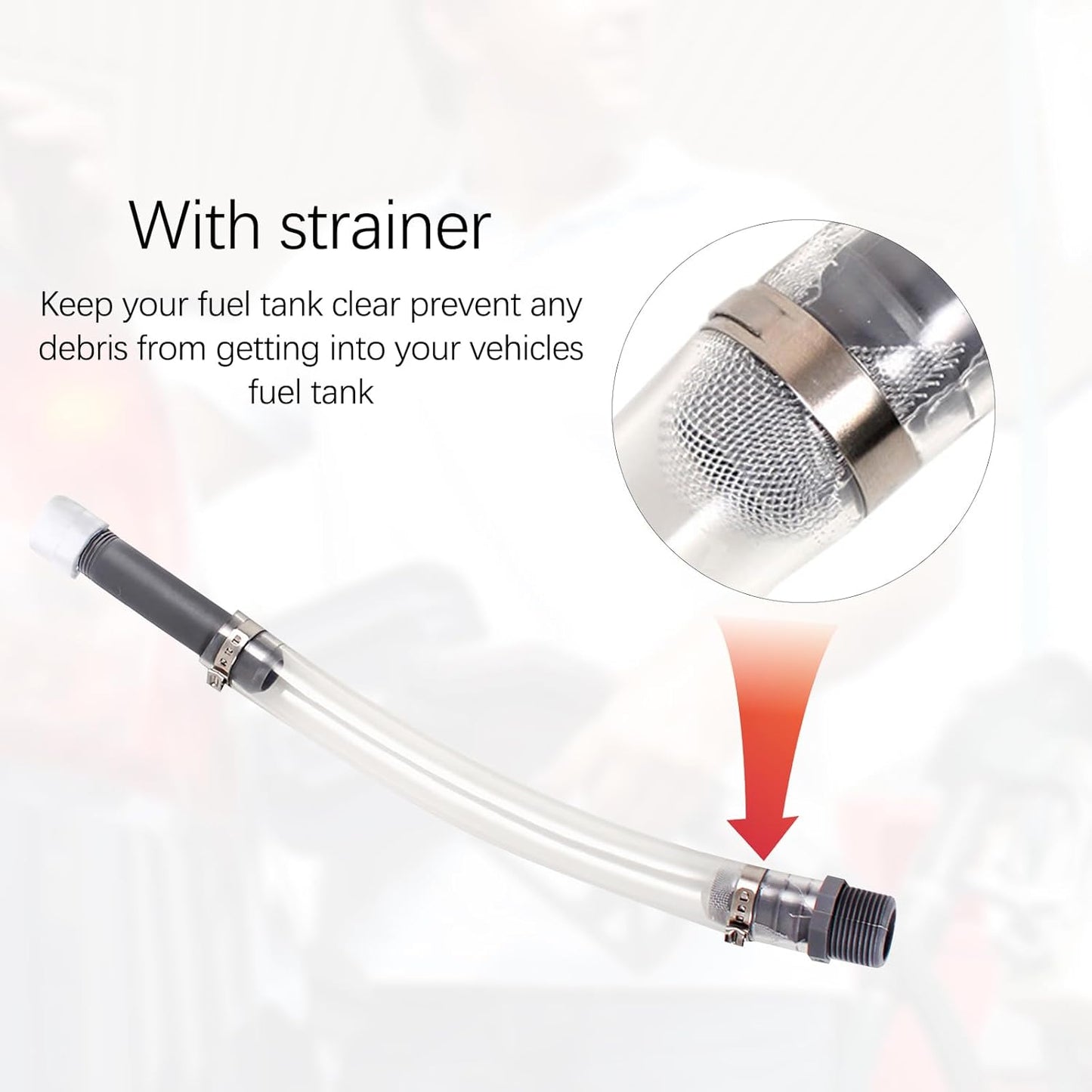 Universal Flexible Fuel Filler Hose, Compatible with Racing Fuel Containers
