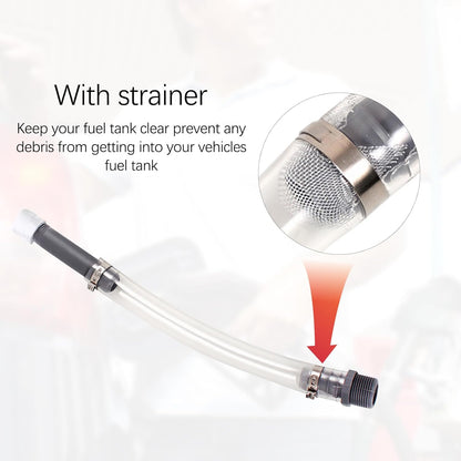 Universal Flexible Fuel Filler Hose, Compatible with Racing Fuel Containers