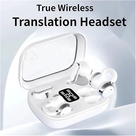Couple Bluetooth Wireless AI Translation Earbuds in-Ear Ear-Clip Headphones Noise Reduction