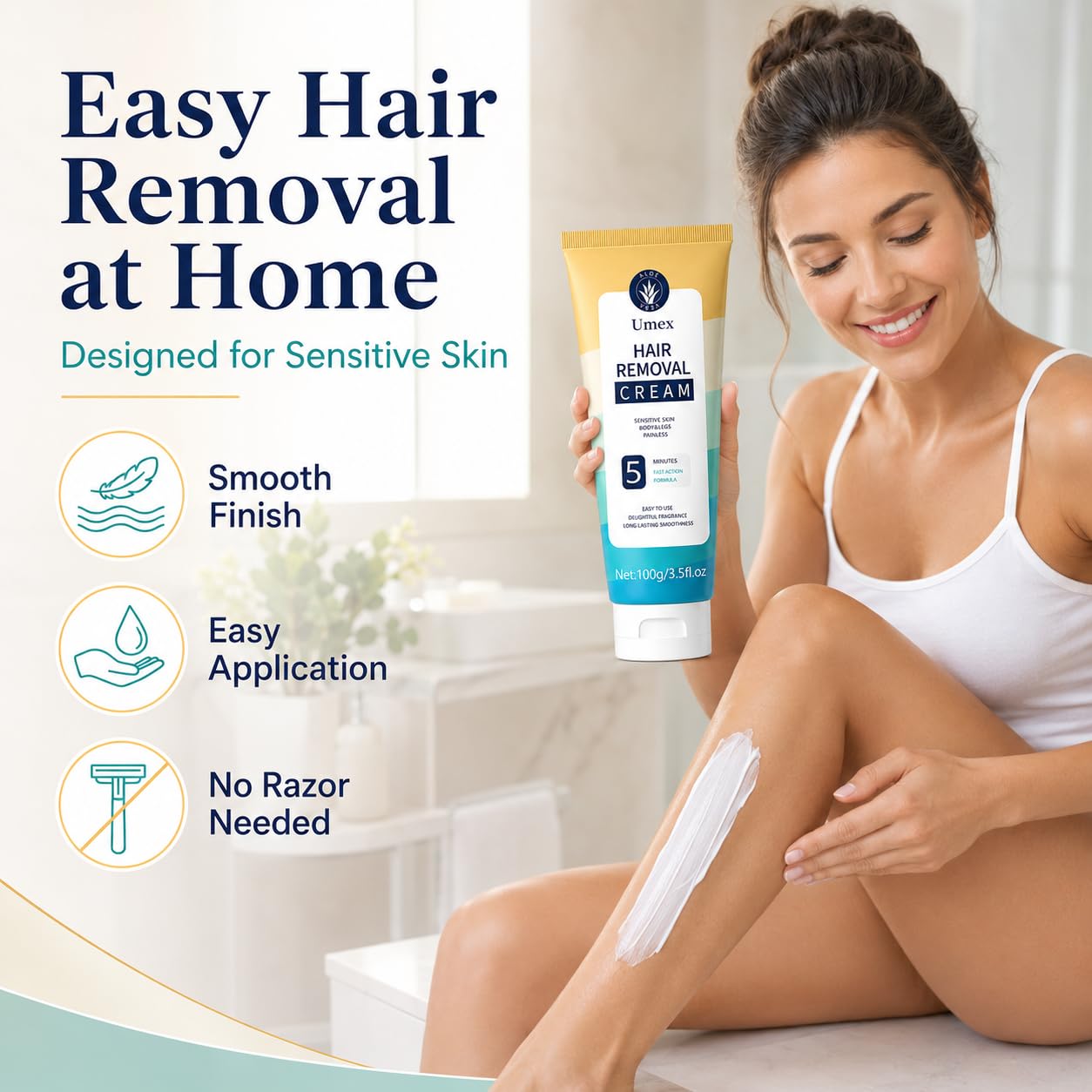 Depilatory Painless Hair Removal Cream for Sensitive Skin