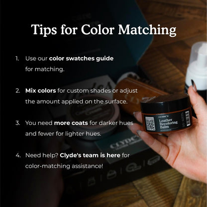 Color Restore & Scratch Repair Balm for Faded Leather Furniture, Car Seats, Sofa & Vinyl