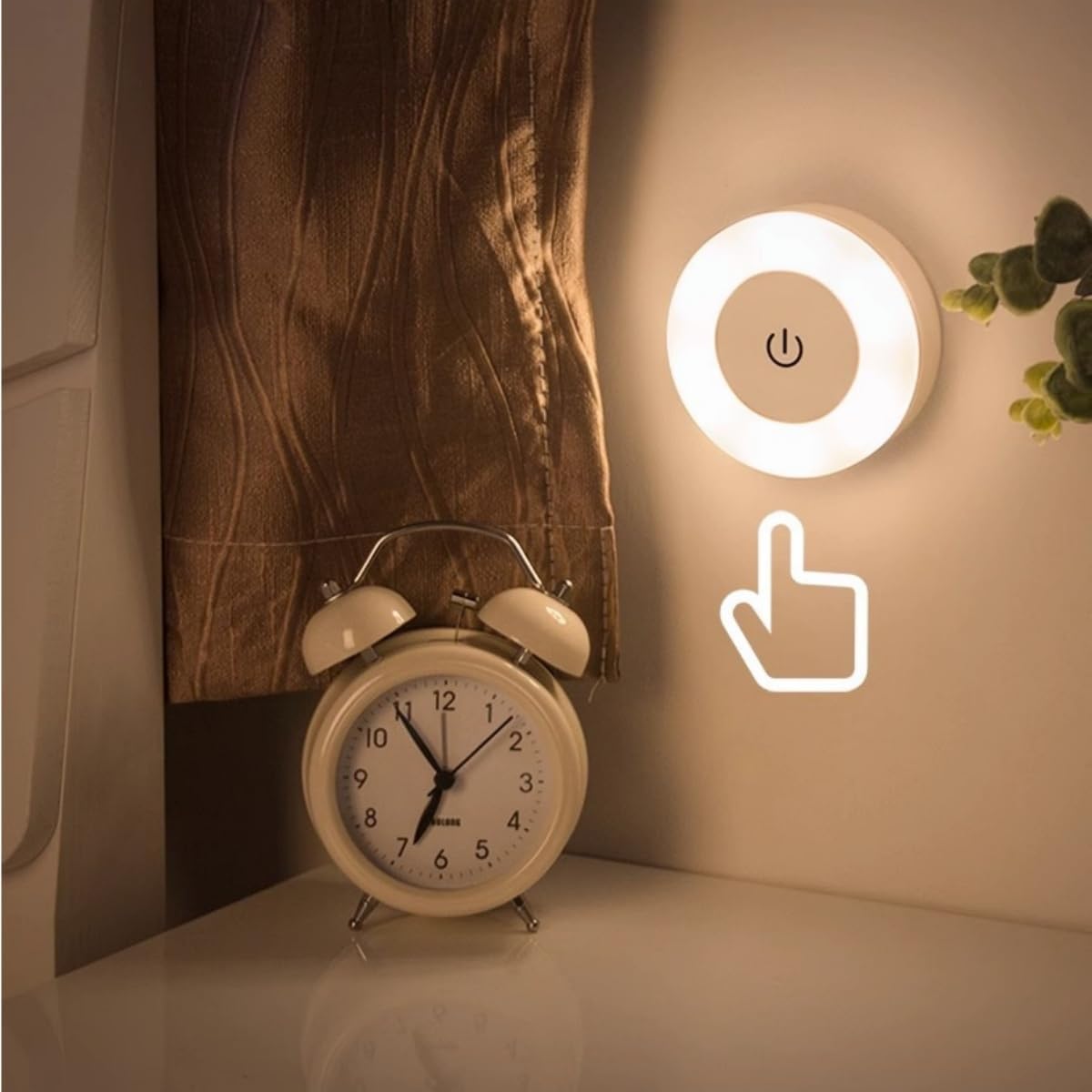 4Pcs Minimalist LED Touch Sensor Switch Light, 3-Level Adjustable , Suitable for Walls, Closets, Kitchens, Under cabinets, and countertops.