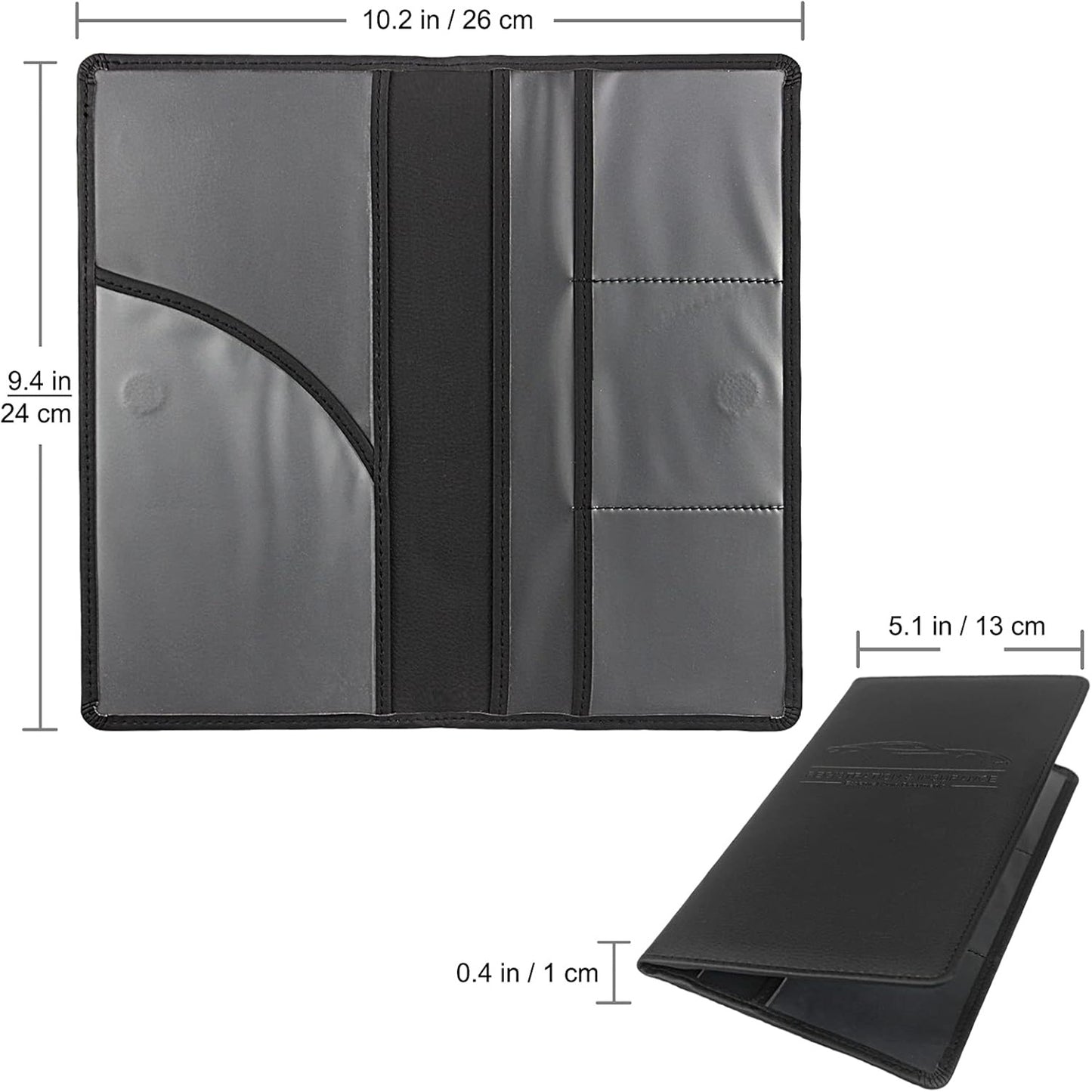 Car Registration & Insurance Card Holder - Magnetic Closure Vehicle Organizer