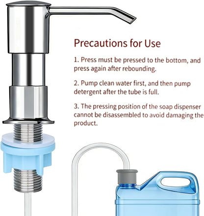 Kitchen Sink Soap Dispenser with 40” No-Spill Extension Tube Kit