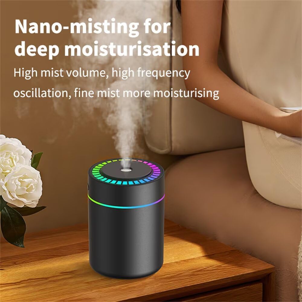 Portable Color-Changing LED Humidifier with 12-Piece Essential Oil Set