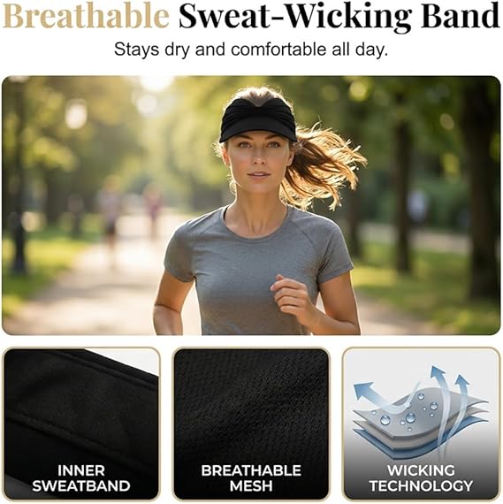 Women's UPF 50+ UV Protection Sun Visor Hat