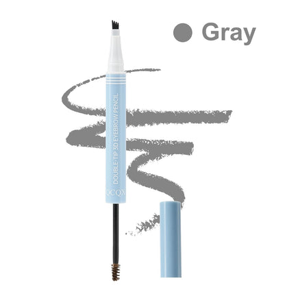 Dual-Ended 4-Tip Precision Eyebrow Pencil with Spoolie Brush