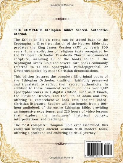 THE COMPLETE ETHIOPIAN BIBLE in English 88 Scriptures: including Missing Apocrypha, Book of Enoch, Jubilees